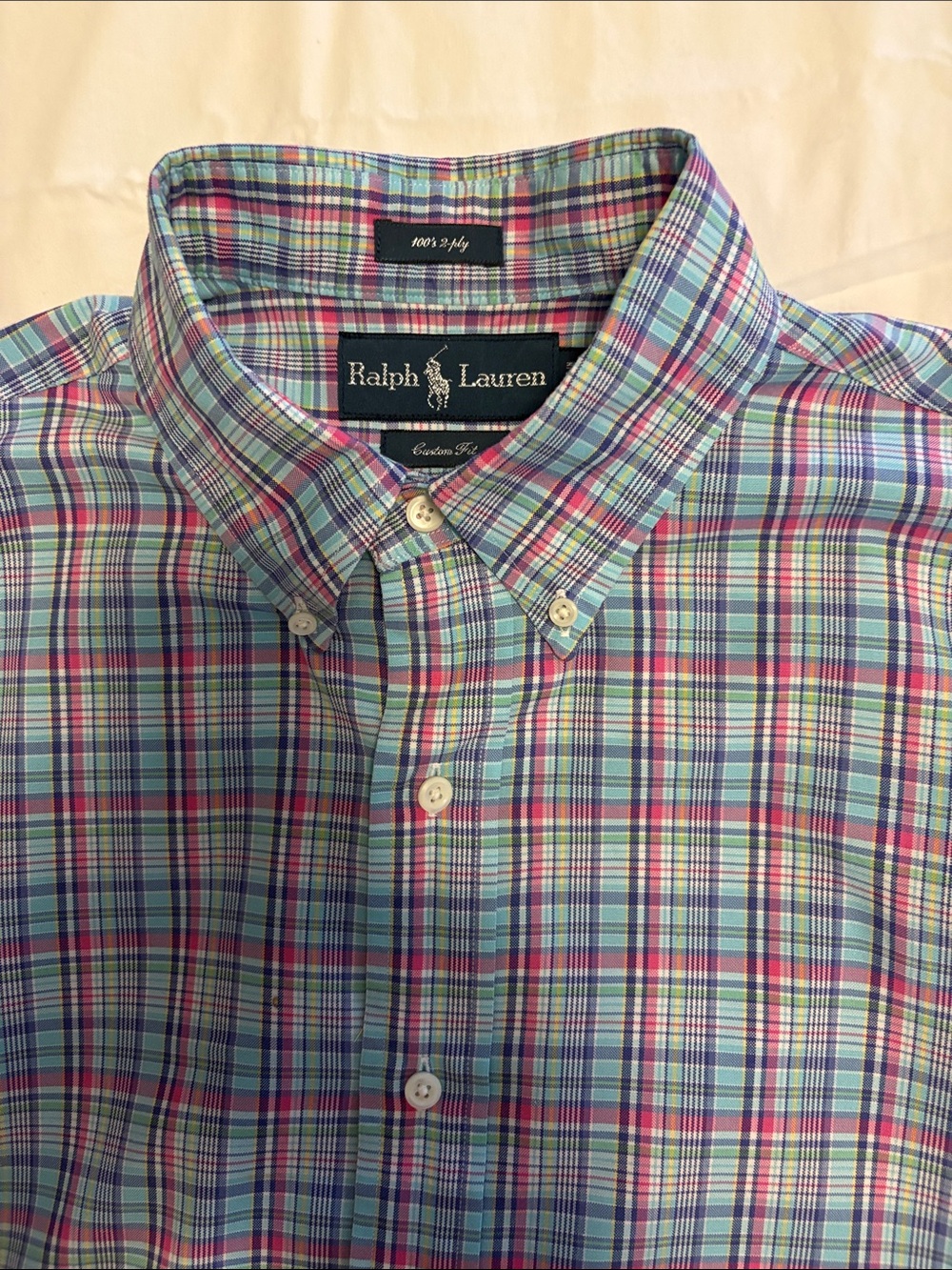 Ralph Lauren Pastel Plaid Button-Down Shirt
